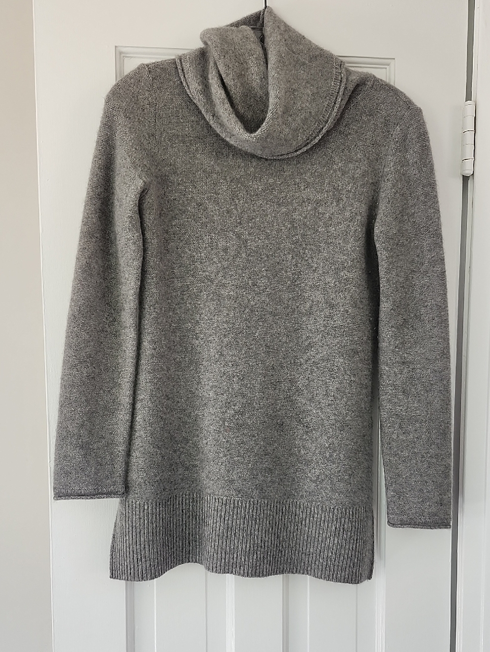 Saks Fifth Avenue Grey Cowl Neck Turtleneck Sweater